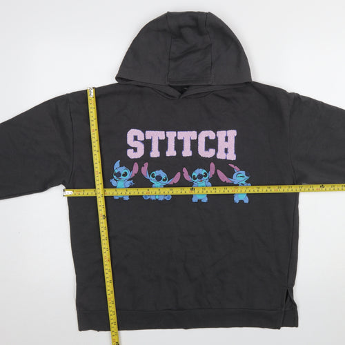 Disney Primark Girls Black Stitch Pullover Hoodie 12-13 Years