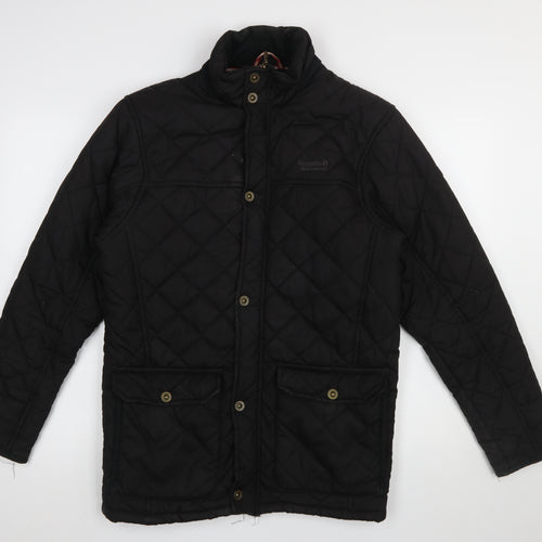 Regatta Men's Black Quilted Mid-Length Outdoor Jacket Size S