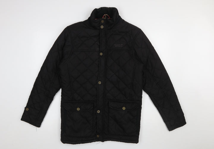 Regatta Men's Black Quilted Mid-Length Outdoor Jacket Size S