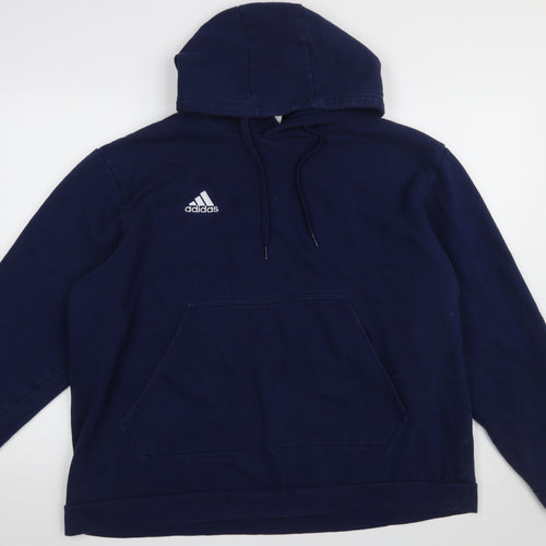 Adidas Men’s Blue 2XL Pullover Hoodie Fleece Sweatshirt