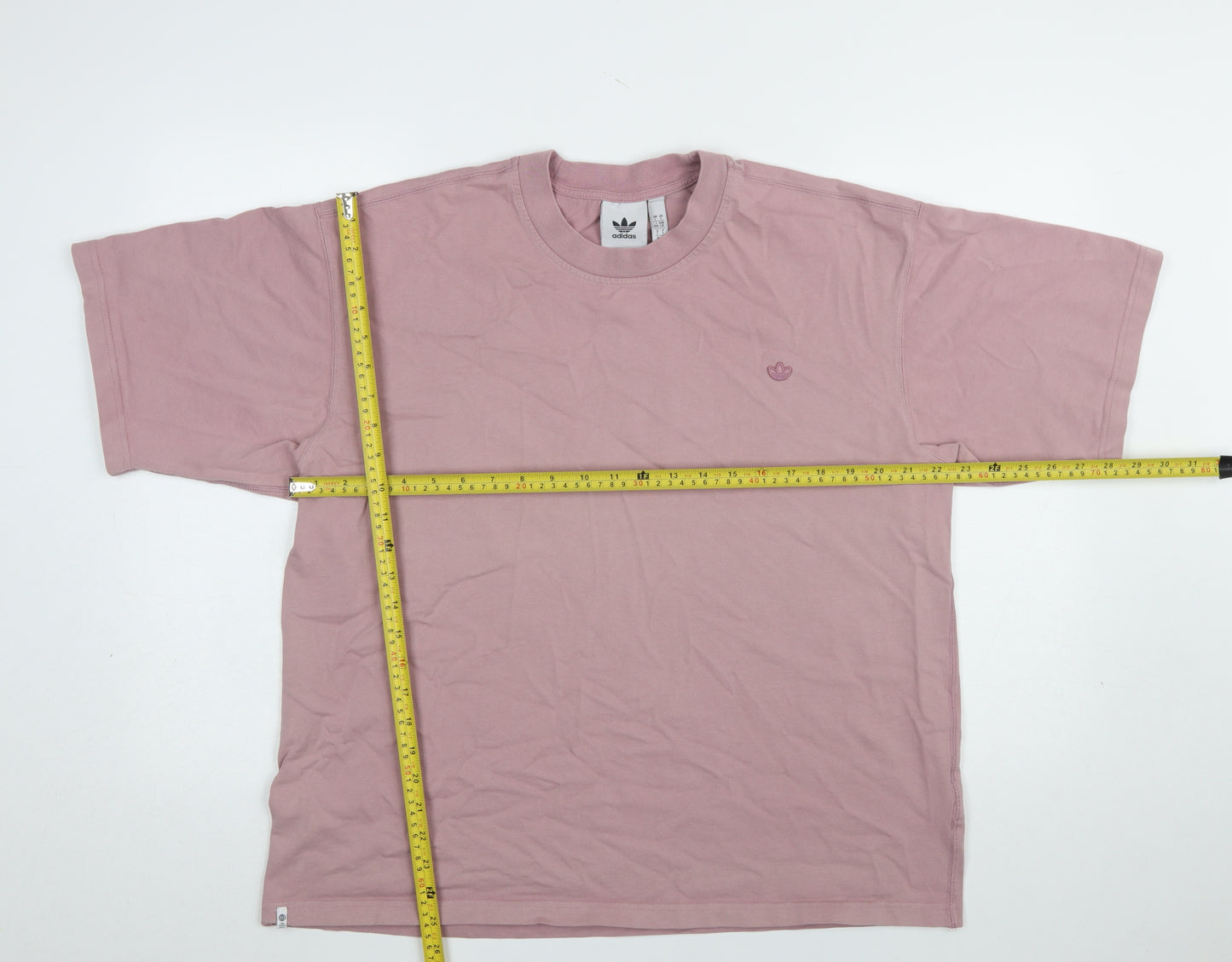 Adidas Womens Pink Organic Cotton Relaxed T-Shirt Size L