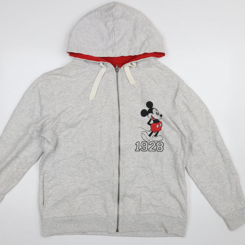 Disney Atmosphere Women's Grey Full Zip Hoodie Size 16 Mickey Mouse 1928