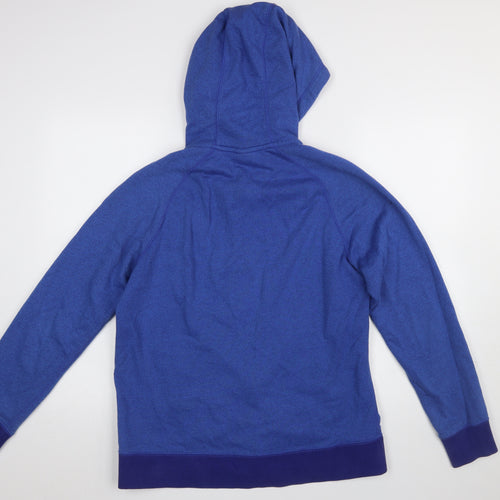 Nike Men Blue Full Zip Hoodie L Regular Fit Cotton Blend