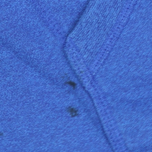 Nike Men Blue Full Zip Hoodie L Regular Fit Cotton Blend