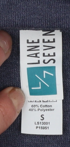 Lane Seven Mens Blue Pullover Hoodie Small Graphic Print Regular Fit