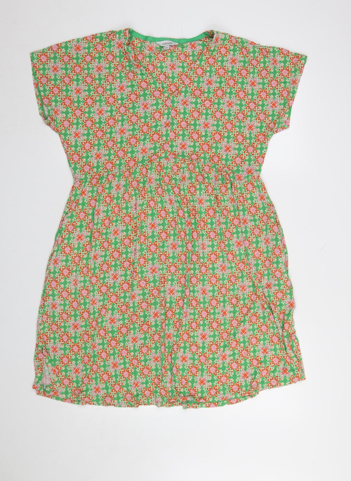 Joules Women’s Multicoloured Geometric Fit & Flare Dress L
