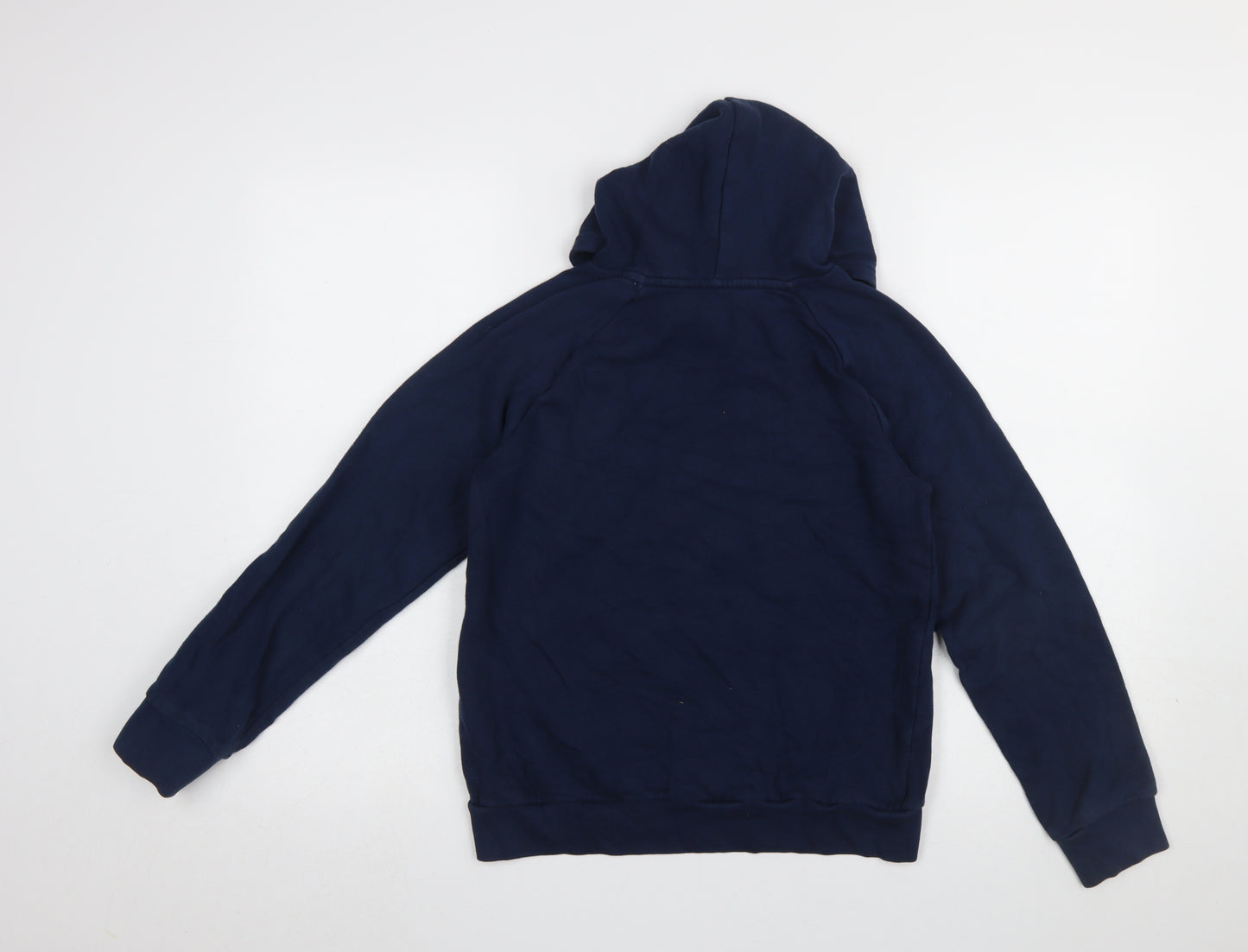Under Armour Boys Navy Pullover Hoodie YLG Loose Fit Cotton Blend