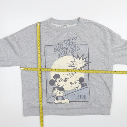 Disney Mickey Mouse Grey Crew Neck Sweatshirt Women XL 18/20 Primark Cares