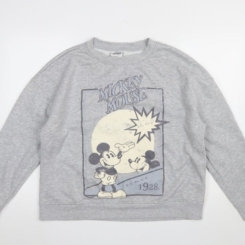 Disney Mickey Mouse Grey Crew Neck Sweatshirt Women XL 18/20 Primark Cares