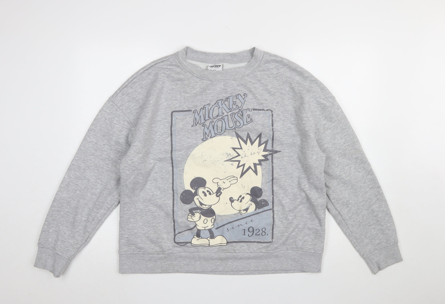 Disney Mickey Mouse Grey Crew Neck Sweatshirt Women XL 18/20 Primark Cares