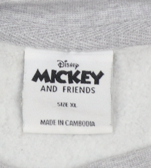 Disney Mickey Mouse Grey Crew Neck Sweatshirt Women XL 18/20 Primark Cares