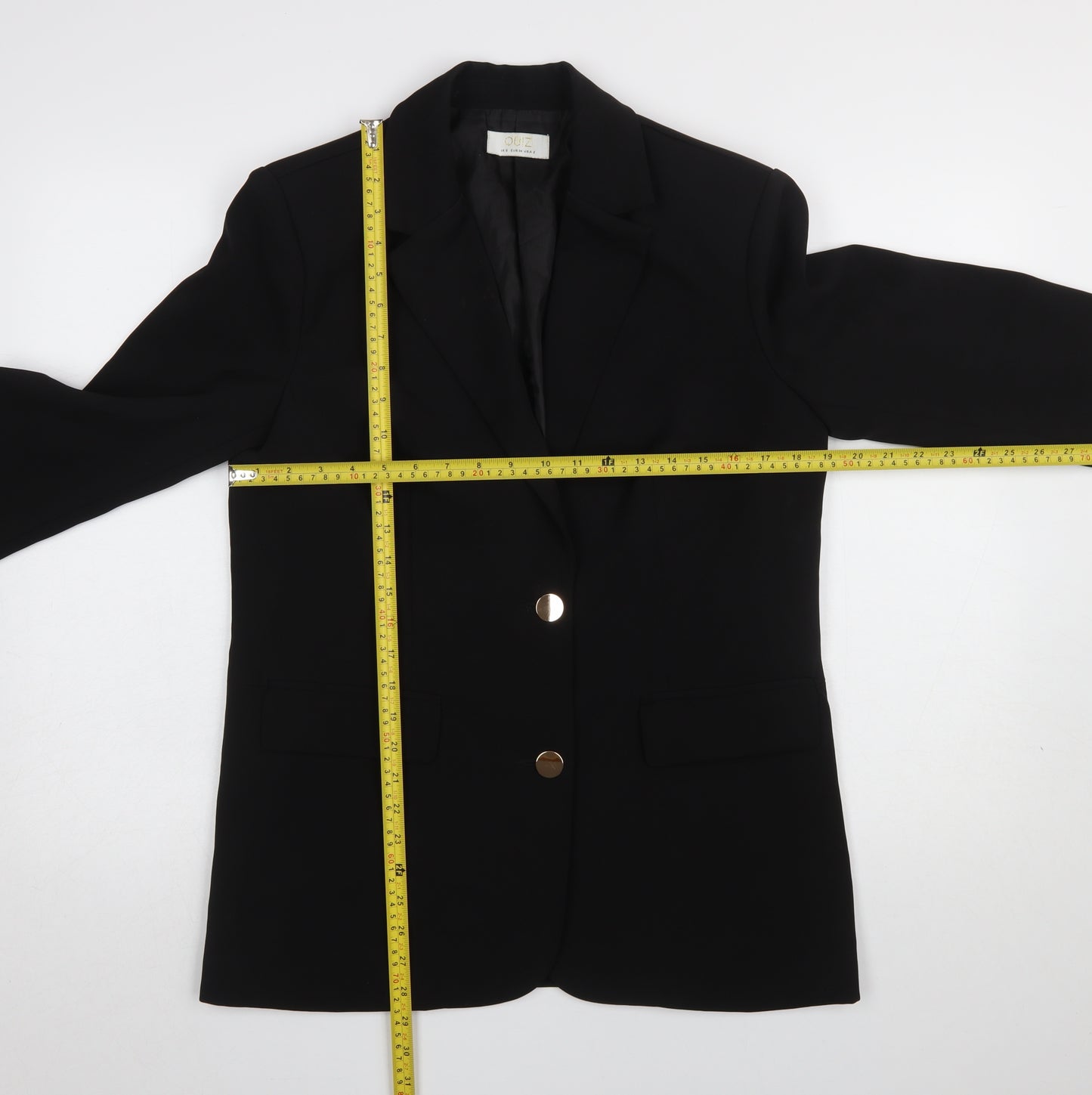Quiz Women's Black UK 6 Slim Fit Single-Breasted Blazer