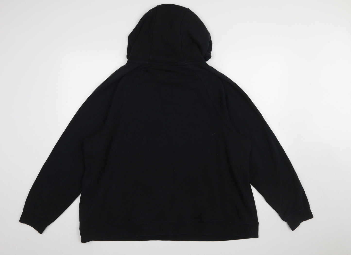 Nike Women Black Pullover Hoodie 1X Cotton Blend Logo Hoodie