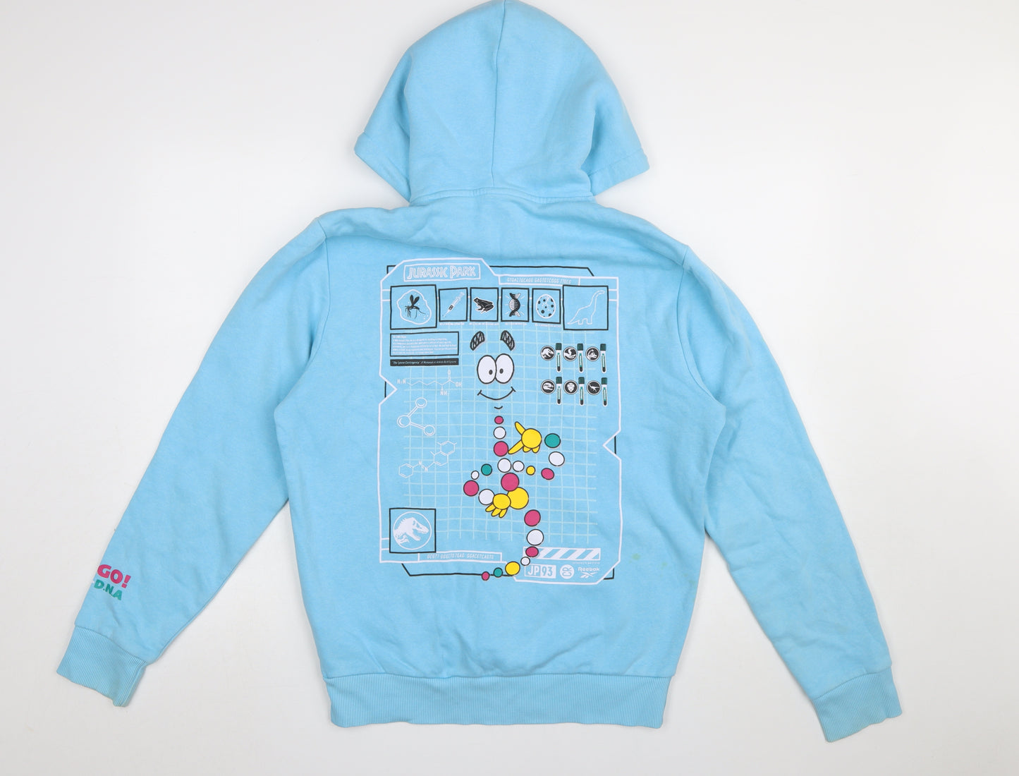 Reebok Men’s Blue XS Pullover Hoodie Jurassic Park Graphic