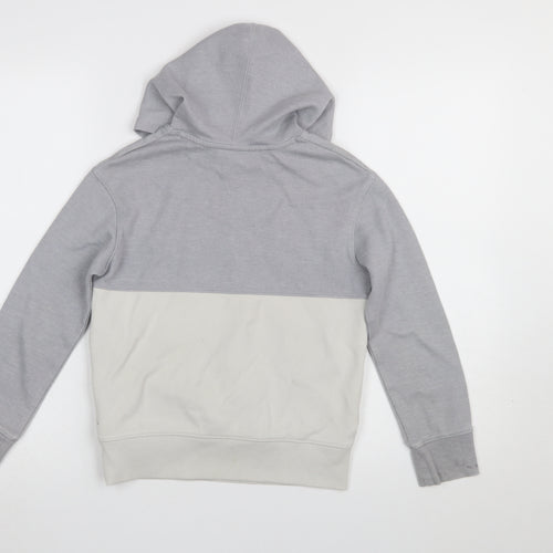 Under Armour Boys Grey Colourblock Pullover Hoodie Size Small YSM