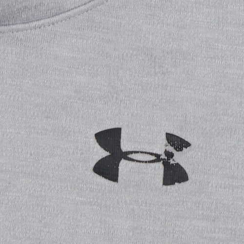 Under Armour Boys Grey Colourblock Pullover Hoodie Size Small YSM