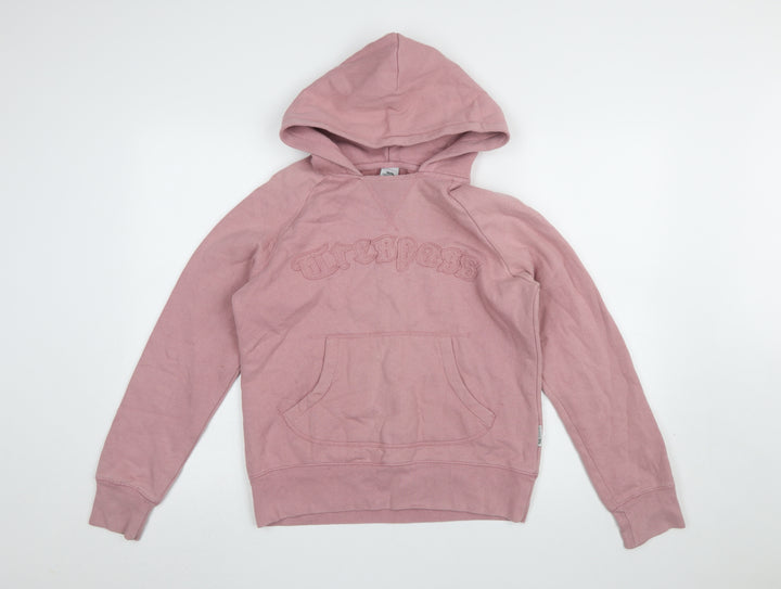Trespass Women's Pink Pullover Hoodie Small Cotton Blend Casual