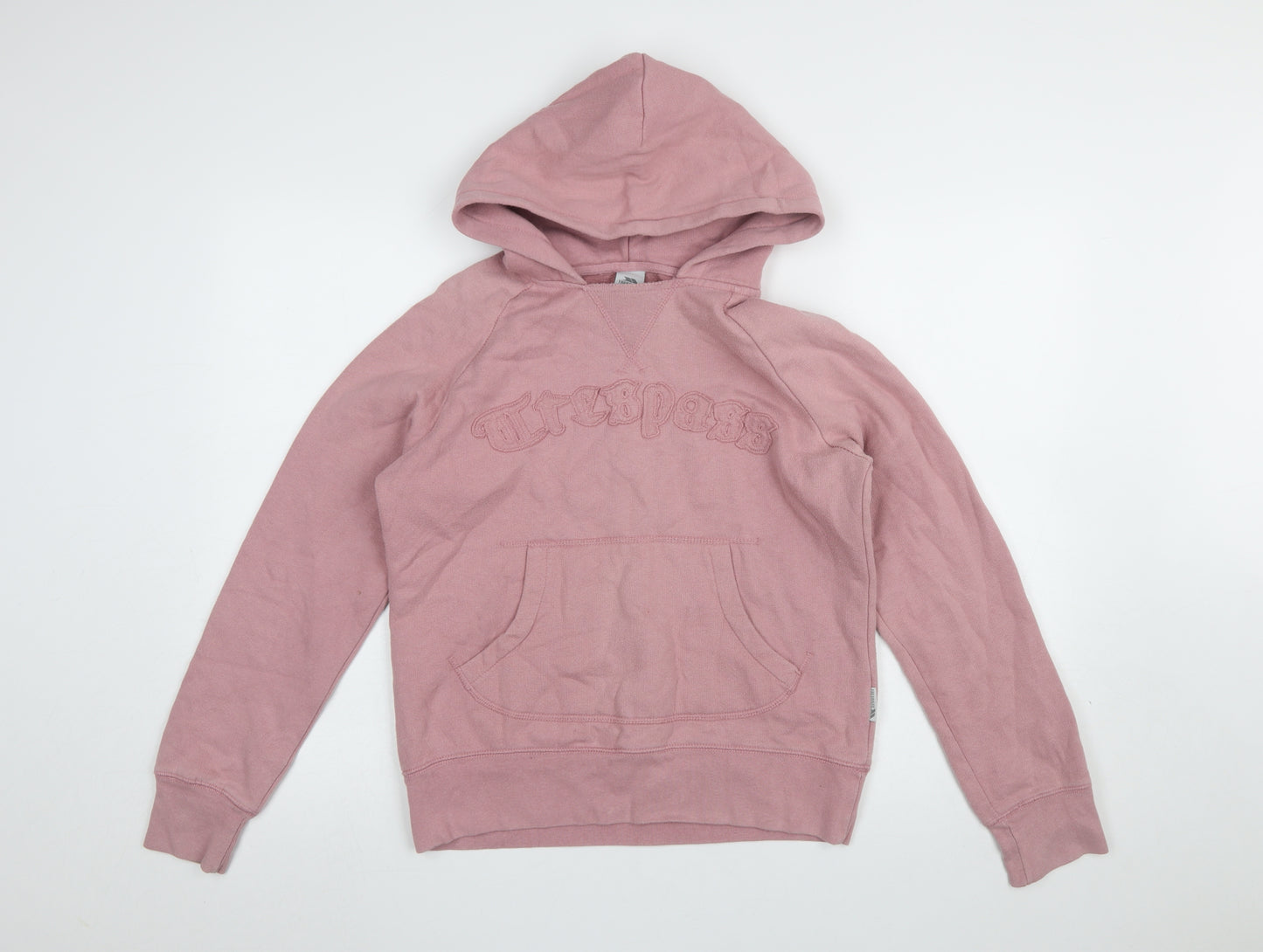 Trespass Women's Pink Pullover Hoodie Small Cotton Blend Casual