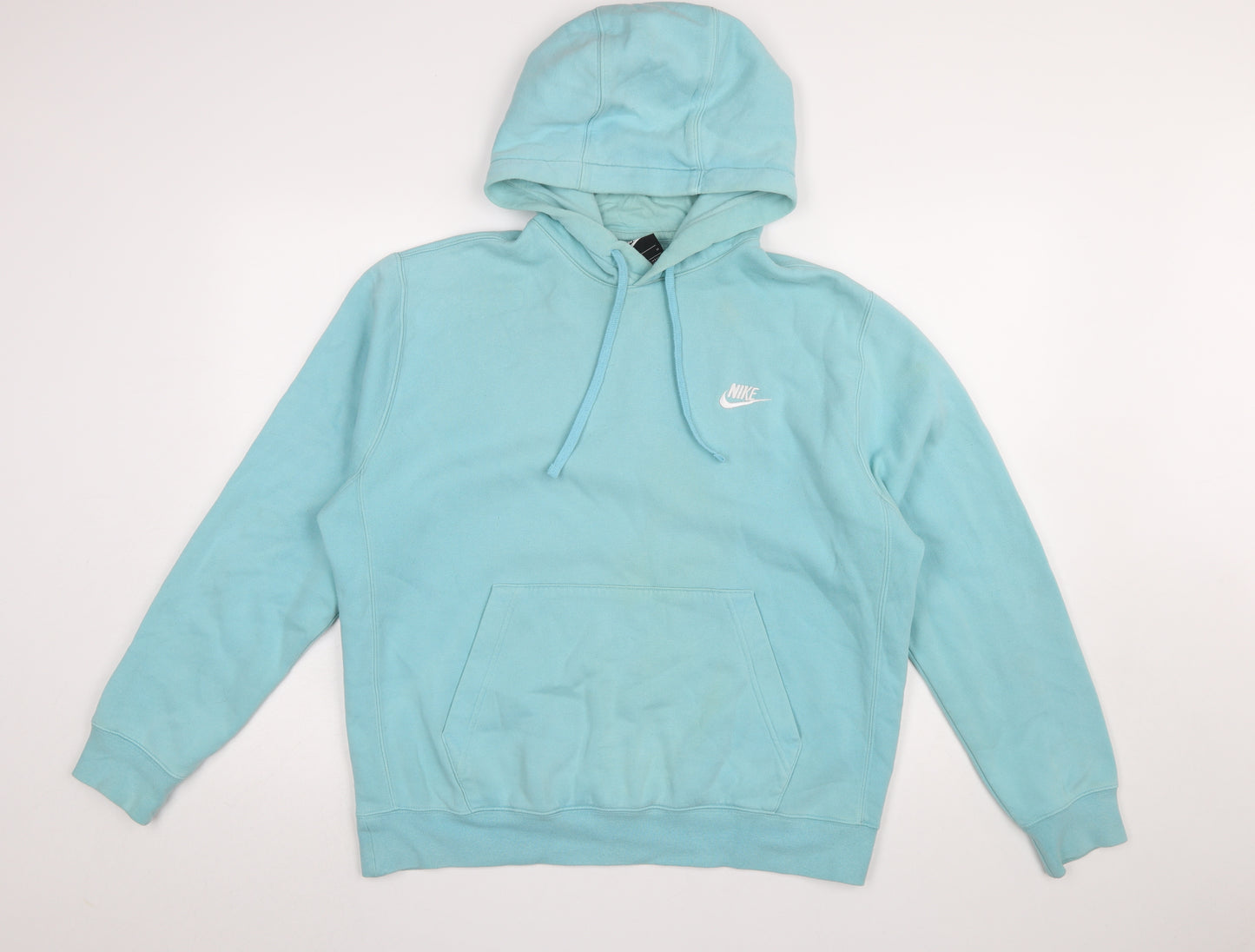 Nike Womens Blue Pullover Hoodie M Cotton Blend