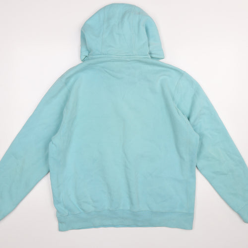 Nike Womens Blue Pullover Hoodie M Cotton Blend