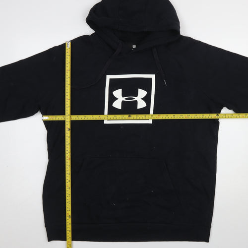 Under Armour Men's Black XL Pullover Hoodie with Logo Graphic Print