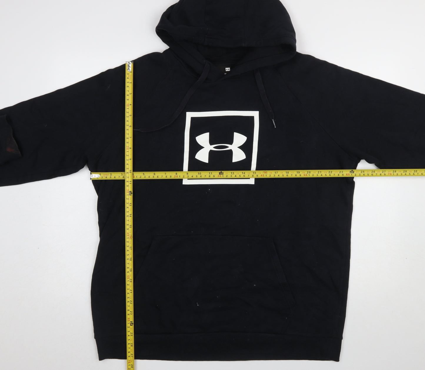 Under Armour Men's Black XL Pullover Hoodie with Logo Graphic Print