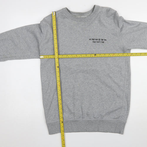 AS Colour Men's Grey Crew Neck Cotton Sweatshirt Medium