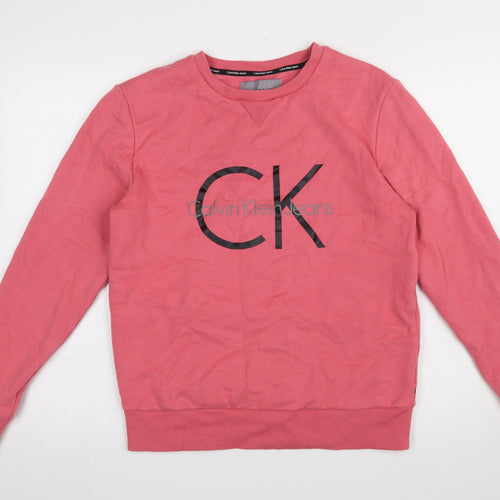Calvin Klein Jeans Women's Pink Logo Sweatshirt Size S