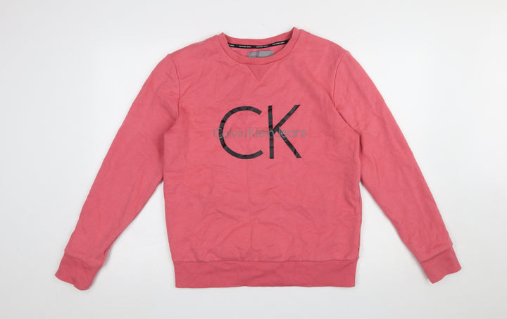 Calvin Klein Jeans Women's Pink Logo Sweatshirt Size S