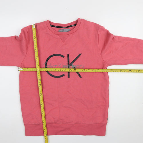 Calvin Klein Jeans Women's Pink Logo Sweatshirt Size S