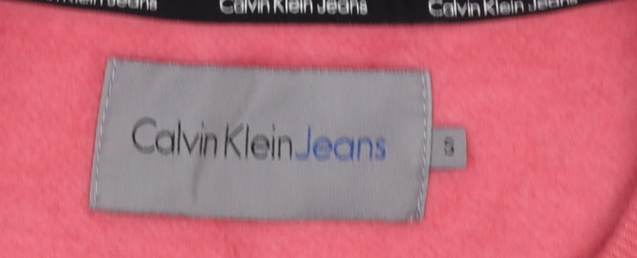 Calvin Klein Jeans Women's Pink Logo Sweatshirt Size S