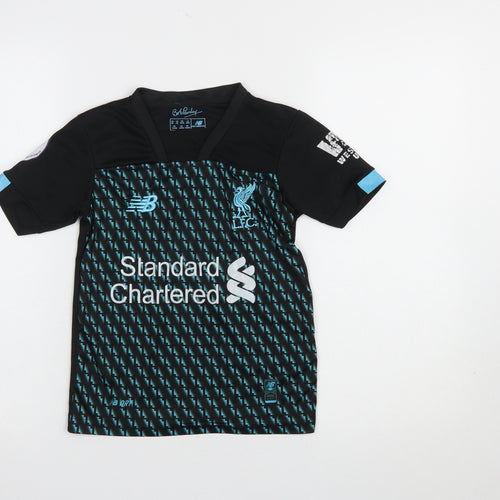 New Balance Boys Black Liverpool FC Salah #11 Jersey T-Shirt 8 Years