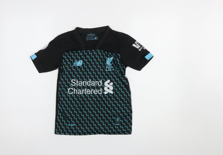 New Balance Boys Black Liverpool FC Salah #11 Jersey T-Shirt 8 Years
