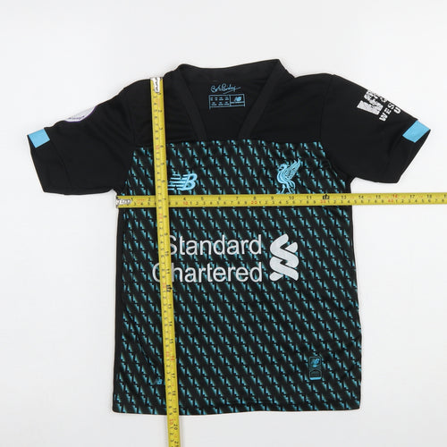 New Balance Boys Black Liverpool FC Salah #11 Jersey T-Shirt 8 Years