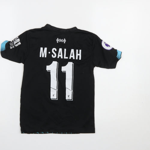 New Balance Boys Black Liverpool FC Salah #11 Jersey T-Shirt 8 Years