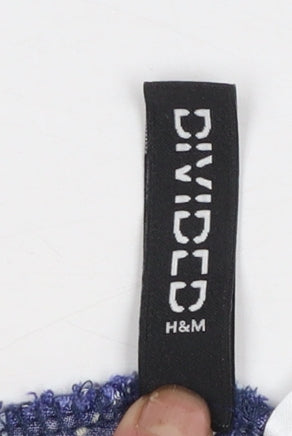 H&M Womens Blue Geometric Lightweight Viscose Trousers Size 12