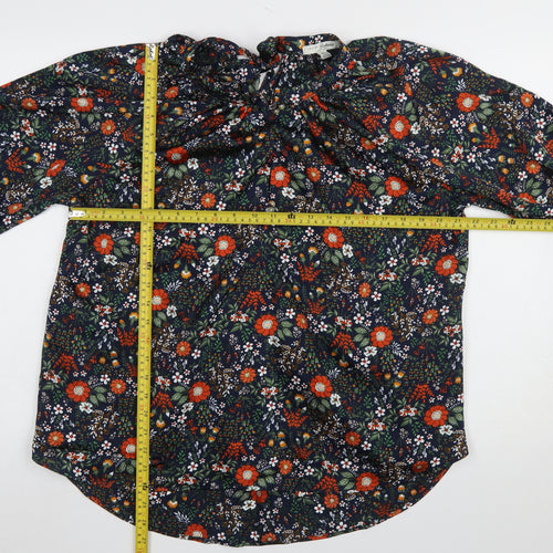 JACHS Girlfriend Women’s Multicoloured Floral High Neck Long Sleeve Blouse XL