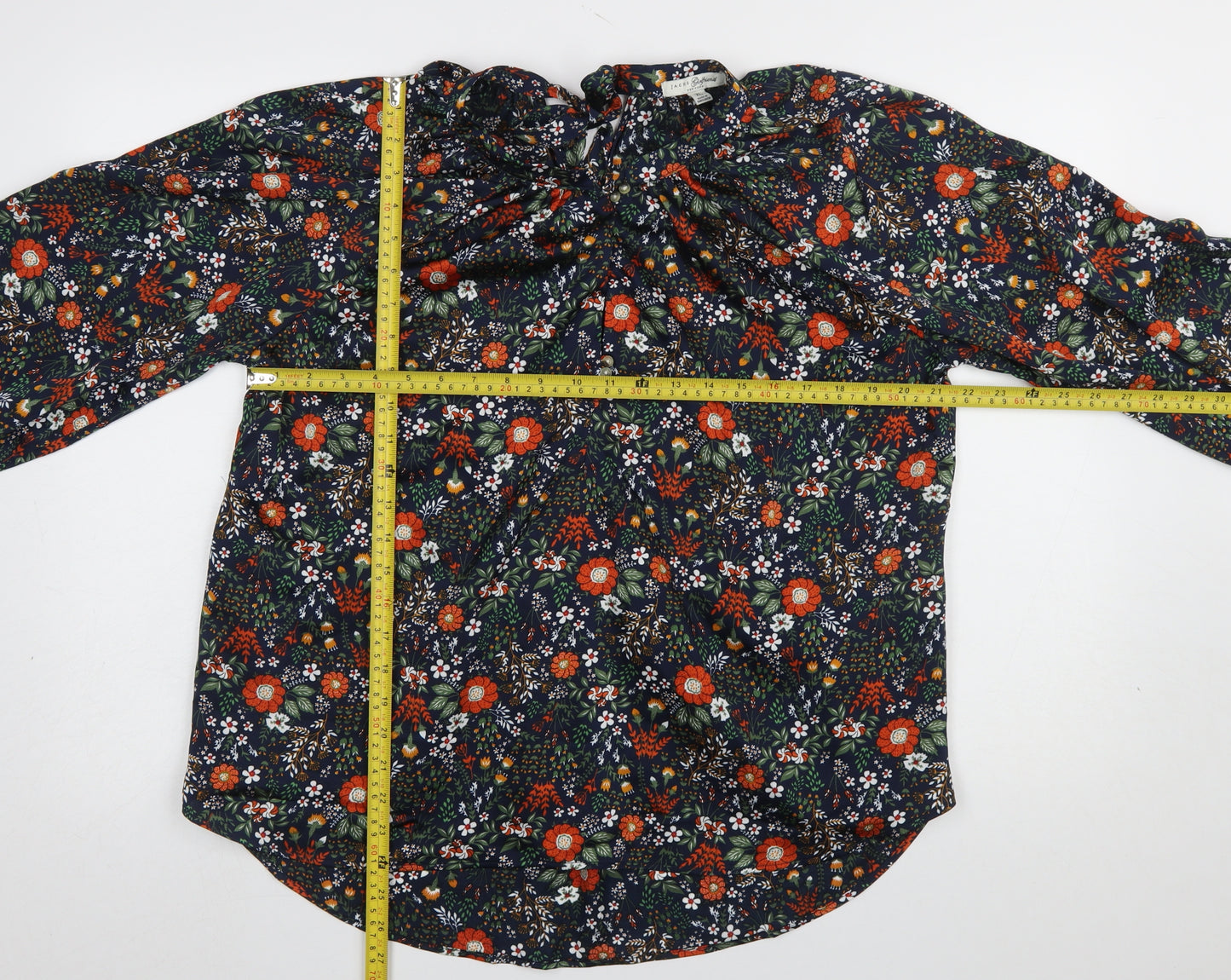 JACHS Girlfriend Women’s Multicoloured Floral High Neck Long Sleeve Blouse XL