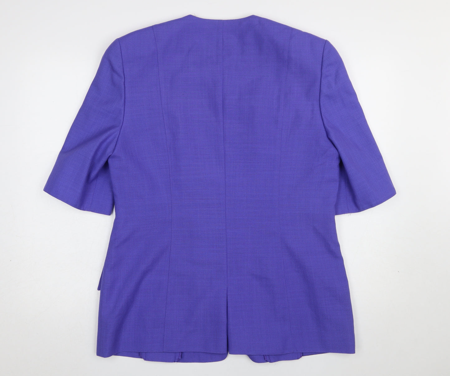Hardob Women’s Purple Short Sleeve Blazer UK 16 Classic Lined Jacket