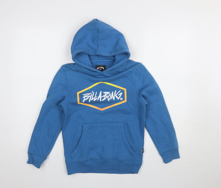 Billabong Boys Blue Pullover Hoodie Size 10 Cotton Blend Casual