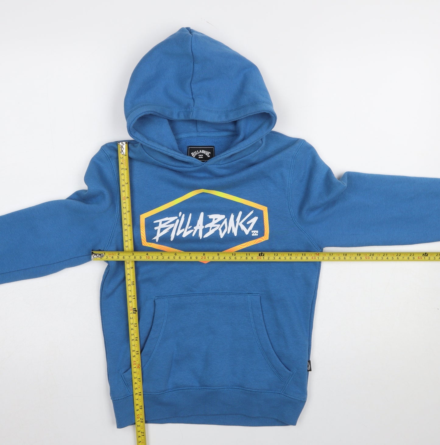 Billabong Boys Blue Pullover Hoodie Size 10 Cotton Blend Casual