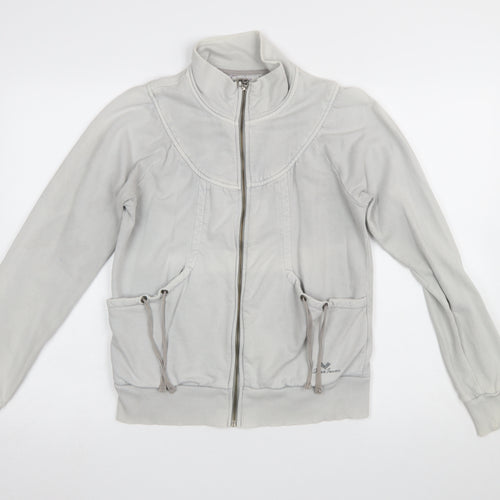 Pepe Jeans Women's Grey Full Zip Sweatshirt Size L Cotton Casual