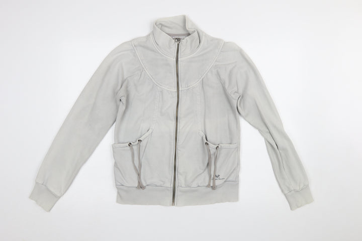 Pepe Jeans Women's Grey Full Zip Sweatshirt Size L Cotton Casual