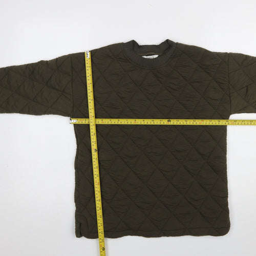 b.young Women’s Khaki Quilted Pullover Sweatshirt XS