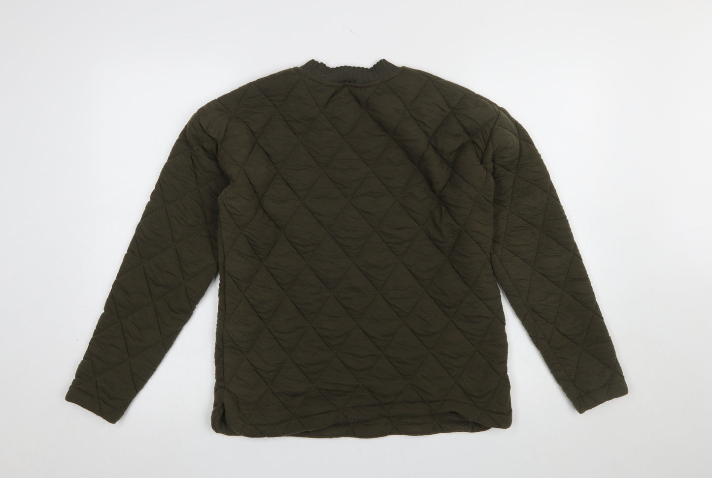 b.young Women’s Khaki Quilted Pullover Sweatshirt XS