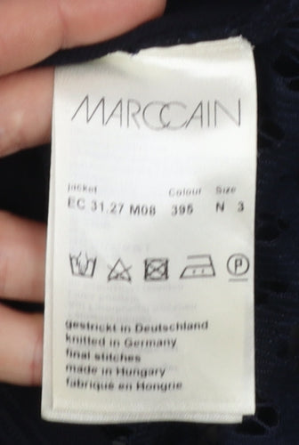 Marc Cain Women’s Black Lace Back Button-Up Top Size 12