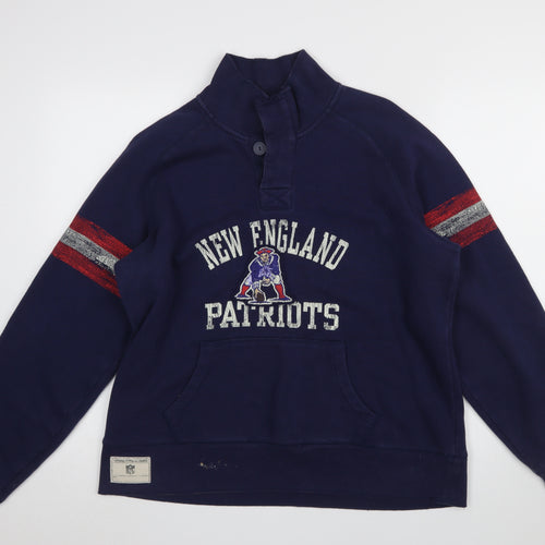 Reebok NFL Vintage Men's Blue XL Henley Sweatshirt New England Patriots