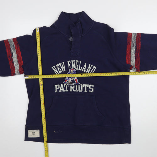 Reebok NFL Vintage Men's Blue XL Henley Sweatshirt New England Patriots