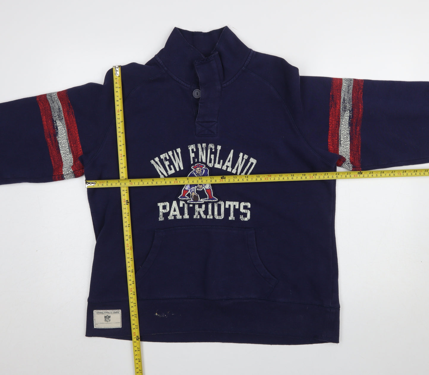 Reebok NFL Vintage Men's Blue XL Henley Sweatshirt New England Patriots
