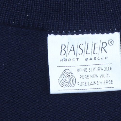 Basler Womens Beige Black Argyle Wool V-Neck Long Sleeve Cardigan Size 16
